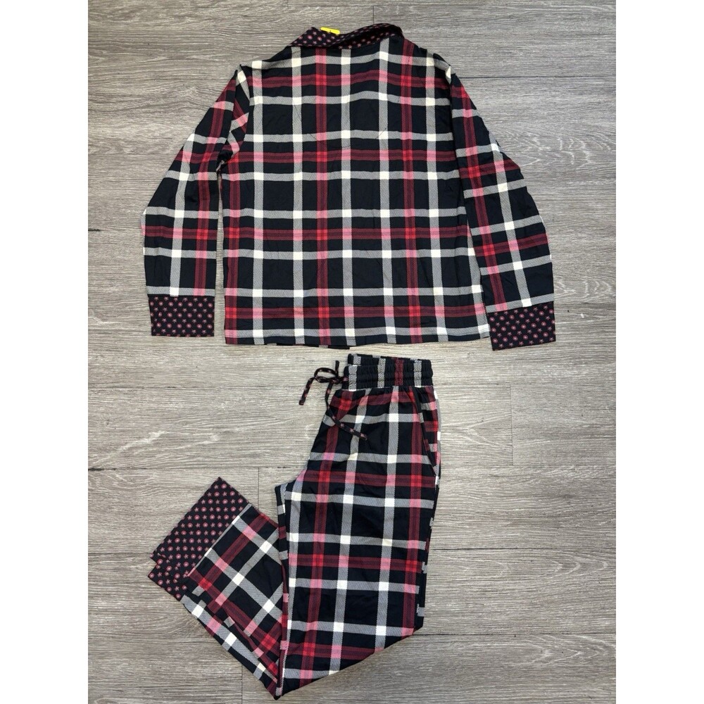 Vera Bradley Women's 2-piece Pajama Set In A Red & Black Tartan Plaid Print NWT